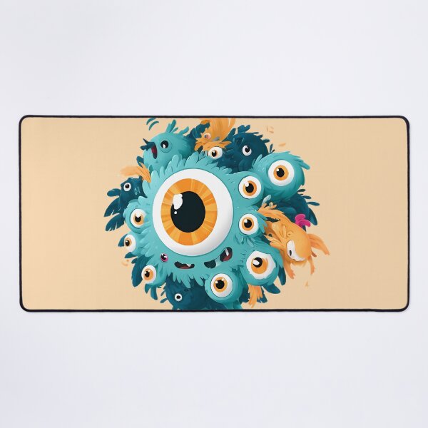 Item preview, Cute Multi Eyed Teal Monster Art designed and sold by Lunat1kk.