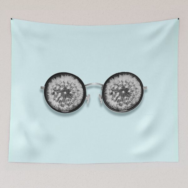Item preview, Eyeglasses Dandelion Vision Wish Blue Black And White Modern designed and sold by Sharon Cummings Art.