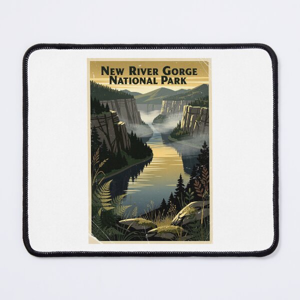 Item preview, New River Gorge National Park Vintage Travel Art designed and sold by Teelogic.