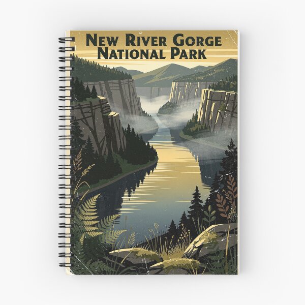 Item preview, New River Gorge National Park Vintage Travel Art designed and sold by Teelogic.