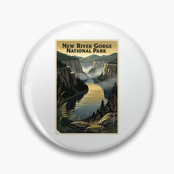 Item preview, New River Gorge National Park Vintage Travel Art designed and sold by Teelogic.