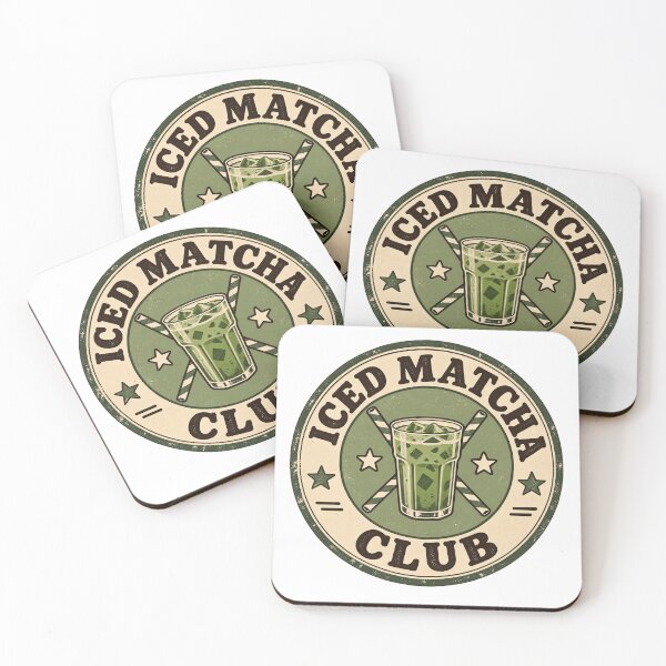 Item preview, Iced Matcha Club Vintage Retro Badge designed and sold by urbinet.