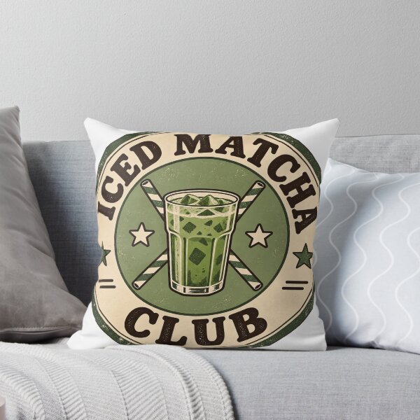 Item preview, Iced Matcha Club Vintage Retro Badge designed and sold by urbinet.