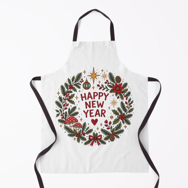 Item preview, Vintage Happy New Year Wreath Design designed and sold by MDShop011A.