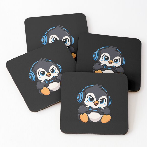 Item preview, penguin gamer designed and sold by Konvero.