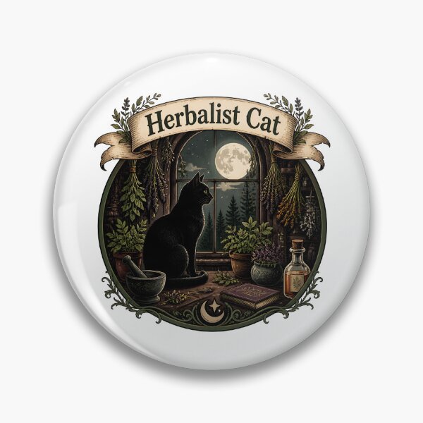 Item preview, Herbalist Cat Apothecary Window at Night designed and sold by BernoNickel.