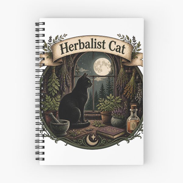 Item preview, Herbalist Cat Apothecary Window at Night designed and sold by BernoNickel.