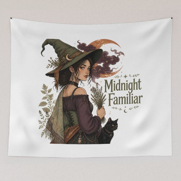 Item preview, Midnight Familiar The Apothecary Witch Portrait designed and sold by BernoNickel.