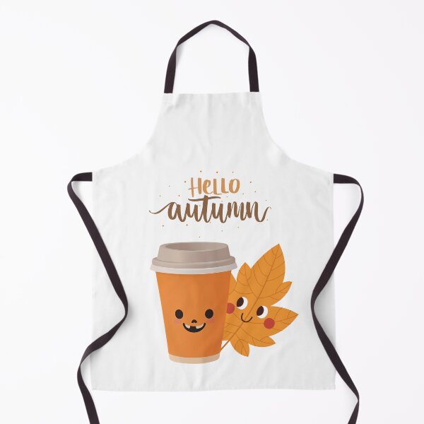 Item preview, Hello Autumn Cute Coffee Cup and Leaf designed and sold by Inka Moon Design.
