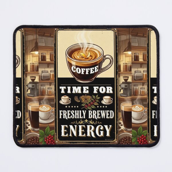 Item preview, Vintage Hot Coffee Lover Illustration Wall Art | COFFEE - FRESHLY BREWED ENERGY. designed and sold by Giulivo Store Graphic.