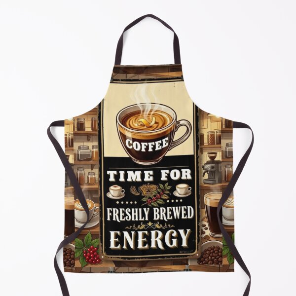 Item preview, Vintage Hot Coffee Lover Illustration Wall Art | COFFEE - FRESHLY BREWED ENERGY. designed and sold by Giulivo Store Graphic.