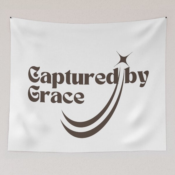 Item preview, Captured By Grace Faith Typography Graphic designed and sold by LensDyn™.