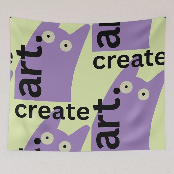 Item preview, Creative Cat Illustration Create Typography designed and sold by Gingergarlic.