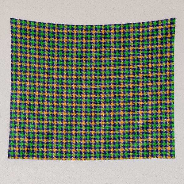 Item preview, Yellow And Green On Blue Gingham Check   designed and sold by PatternTitan.