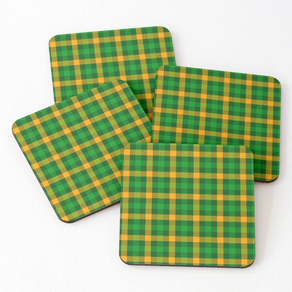 Item preview, Yellow And Green On Dark Green Gingham Check   designed and sold by PatternTitan.