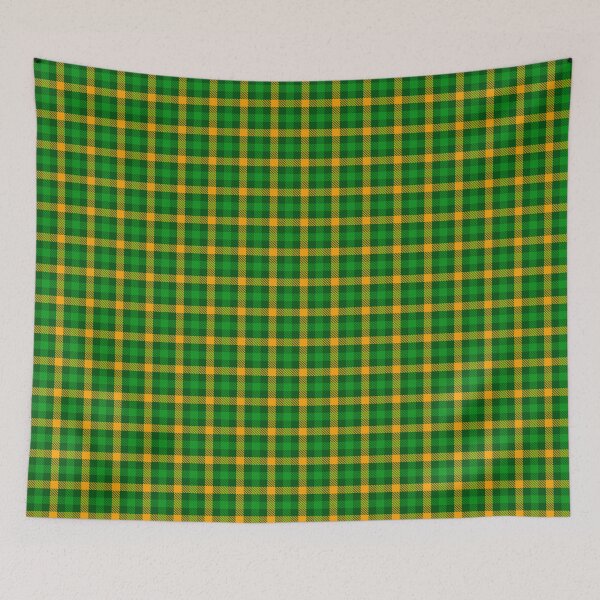 Item preview, Yellow And Green On Dark Green Gingham Check   designed and sold by PatternTitan.