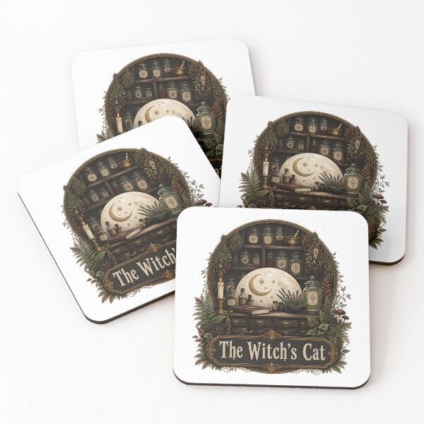 Item preview, The Witch's Cat Inside the Herbalist's Shop designed and sold by BernoNickel.