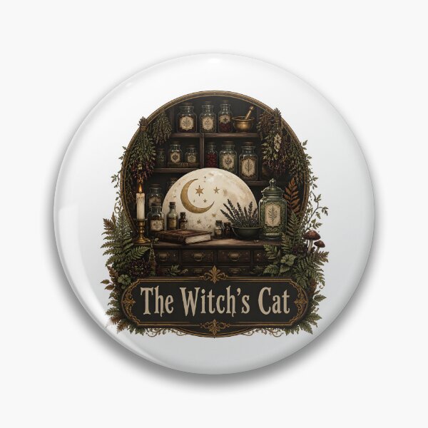 Item preview, The Witch's Cat Inside the Herbalist's Shop designed and sold by BernoNickel.