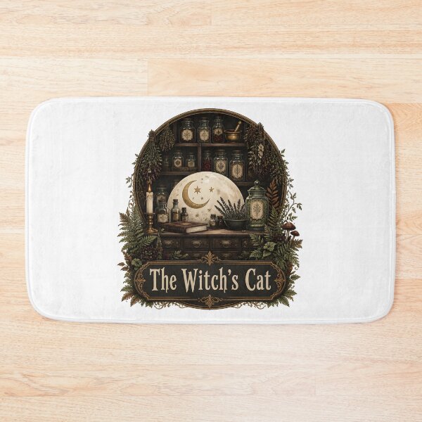 Item preview, The Witch's Cat Inside the Herbalist's Shop designed and sold by BernoNickel.