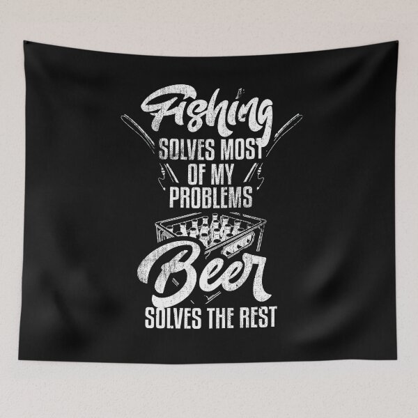 Item preview, Fishing Solves Problems designed and sold by Kieran Abbott.