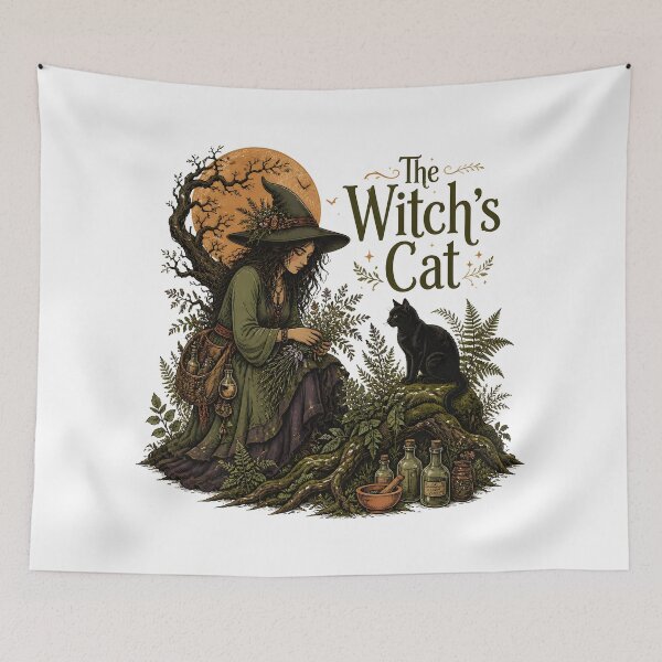 Item preview, The Witch's Cat Among Moss & Roots designed and sold by BernoNickel.