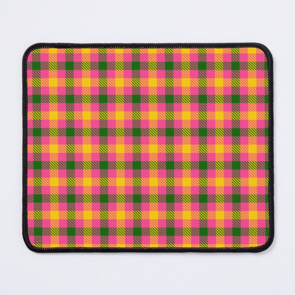 Item preview, Yellow And Green On Pink Gingham Check designed and sold by PatternTitan.