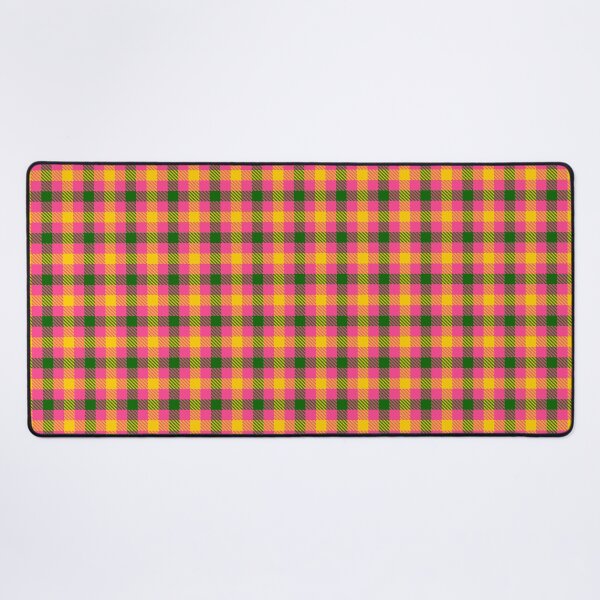 Item preview, Yellow And Green On Pink Gingham Check designed and sold by PatternTitan.