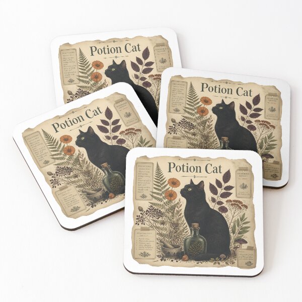 Item preview, Potion Cat Herbalist's Botanical Plate designed and sold by BernoNickel.
