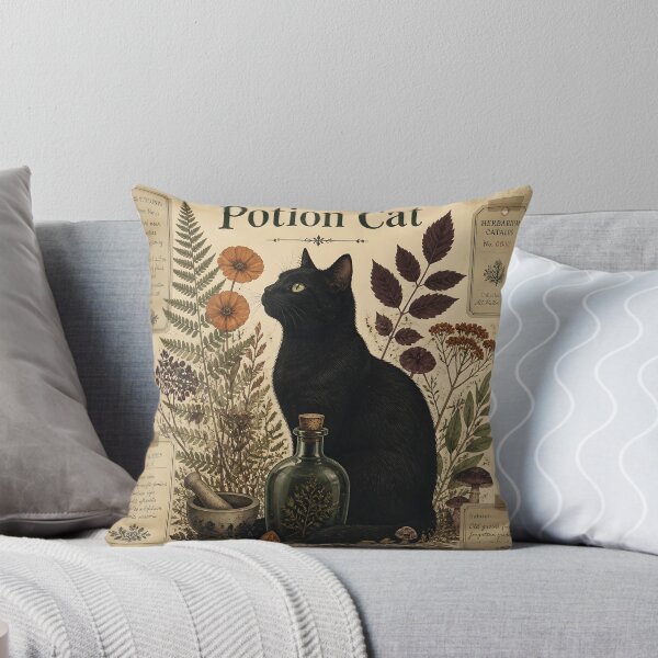 Item preview, Potion Cat Herbalist's Botanical Plate designed and sold by BernoNickel.