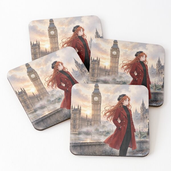 Item preview, Big Ben London United Kingdom Travel Adventure Exploring the Iconic London Landmark British Architecture European City Travel and Wanderlust with Red Haired Woman designed and sold by DibujandoPorfa.