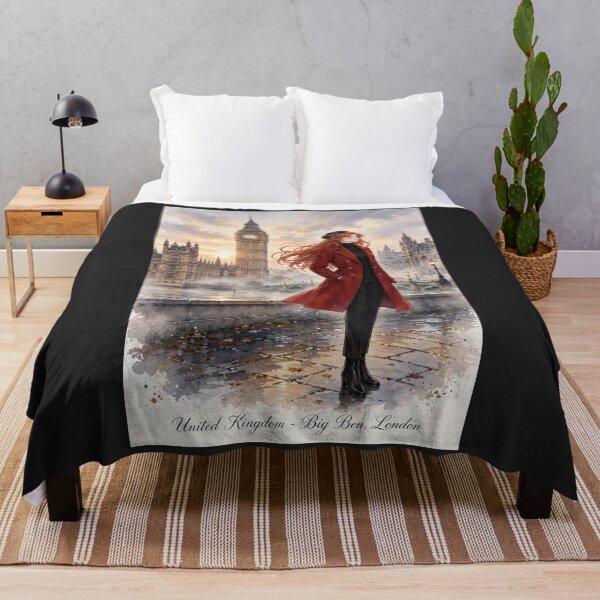Item preview, Big Ben London United Kingdom Travel Adventure Exploring the Iconic London Landmark British Architecture European City Travel and Wanderlust with Red Haired Woman designed and sold by DibujandoPorfa.