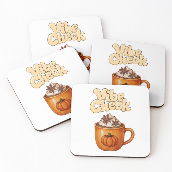 Item preview, Vibe Check Autumn Pumpkin Spice Latte Coffee Mug Sticker designed and sold by Esraa-Arts.