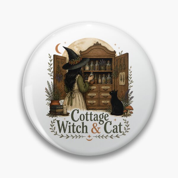 Item preview, Cottage Witch & Cat The Witch's Herb Cabinet designed and sold by BernoNickel.