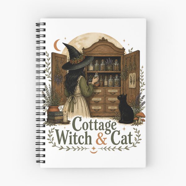 Item preview, Cottage Witch & Cat The Witch's Herb Cabinet designed and sold by BernoNickel.