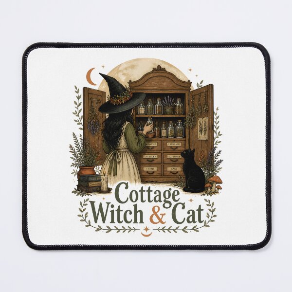 Item preview, Cottage Witch & Cat The Witch's Herb Cabinet designed and sold by BernoNickel.
