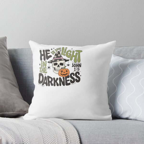 Item preview, Christian Halloween Skull Pumpkin Light In Darkness designed and sold by KroghDs.