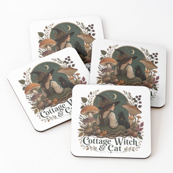 Item preview, Cottage Witch & Cat Botanical Ingredient Study designed and sold by BernoNickel.