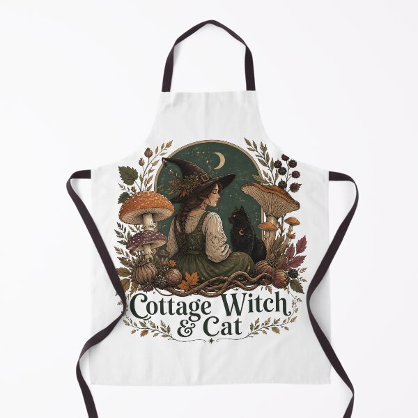 Item preview, Cottage Witch & Cat Botanical Ingredient Study designed and sold by BernoNickel.