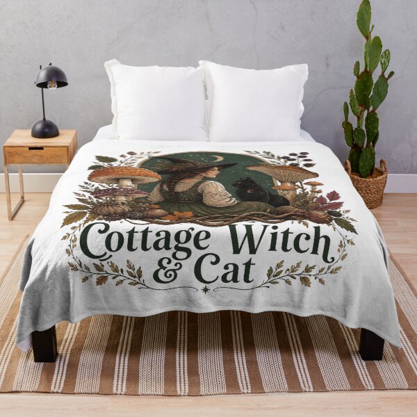 Item preview, Cottage Witch & Cat Botanical Ingredient Study designed and sold by BernoNickel.