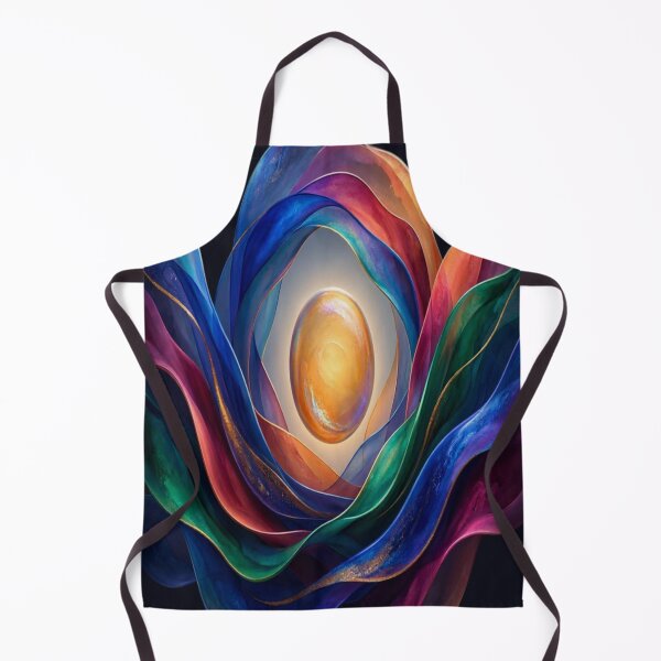 Item preview, Golden Orb and Vibrant Abstract Silk Waves Design designed and sold by Breezes-of-Ida.