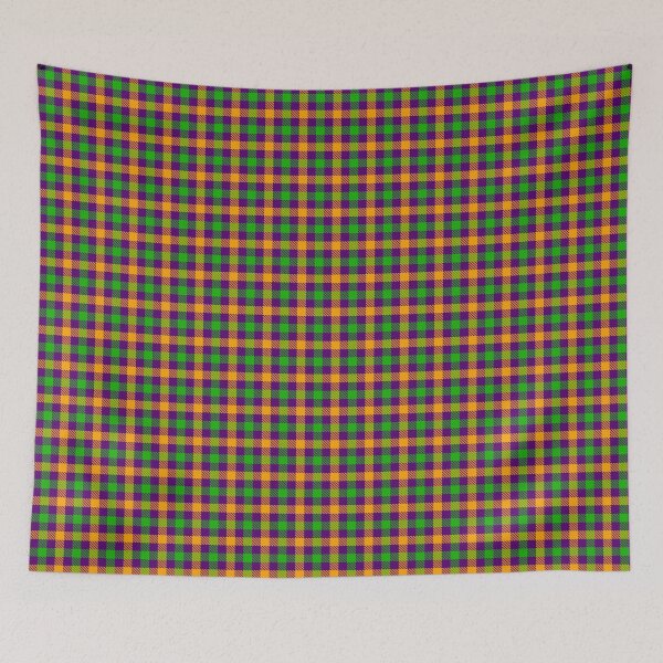 Item preview, Yellow And Green On Purple Gingham Check   designed and sold by PatternTitan.