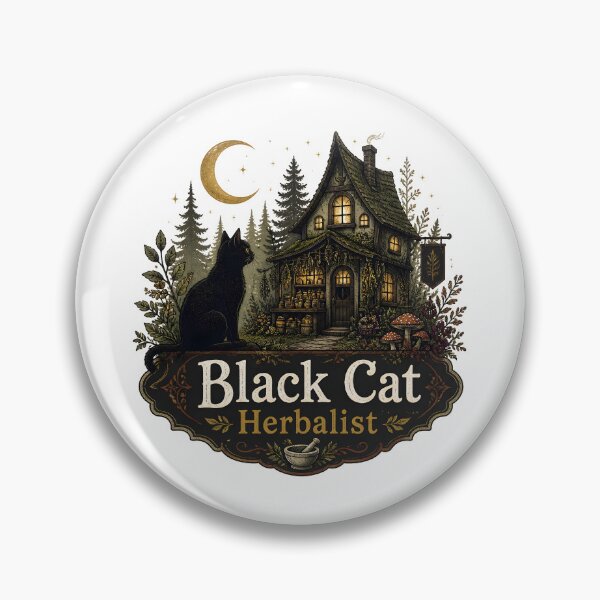 Item preview, Black Cat Herbalist Moonlit Forest Apothecary designed and sold by BernoNickel.