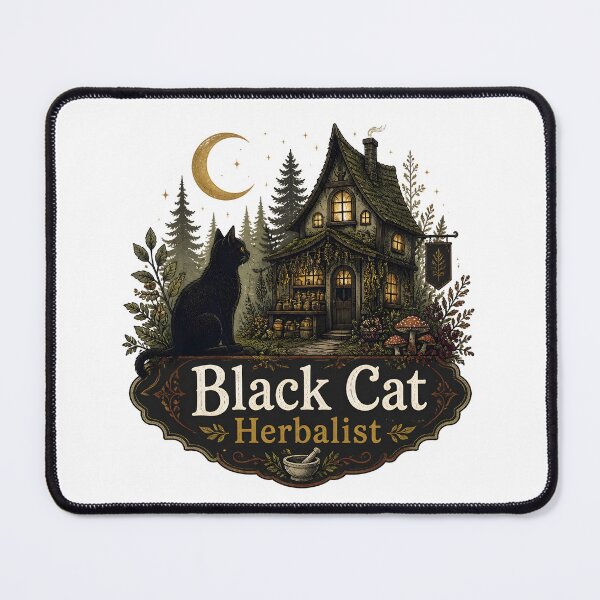 Item preview, Black Cat Herbalist Moonlit Forest Apothecary designed and sold by BernoNickel.