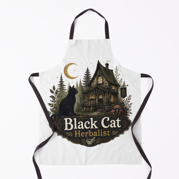 Item preview, Black Cat Herbalist Moonlit Forest Apothecary designed and sold by BernoNickel.