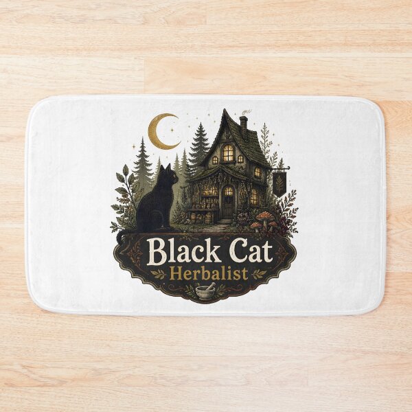 Item preview, Black Cat Herbalist Moonlit Forest Apothecary designed and sold by BernoNickel.