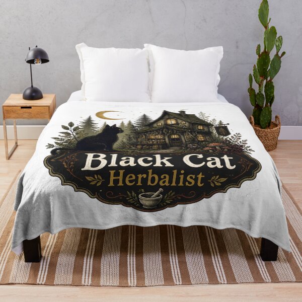 Item preview, Black Cat Herbalist Moonlit Forest Apothecary designed and sold by BernoNickel.