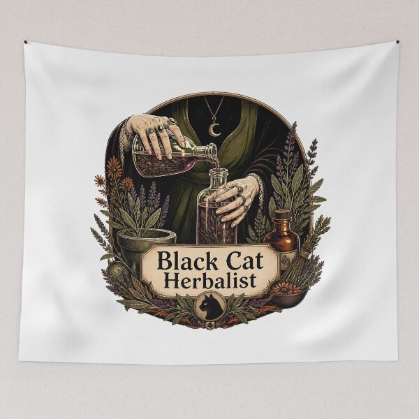Item preview, Black Cat Herbalist Botanical Potion Pour designed and sold by BernoNickel.