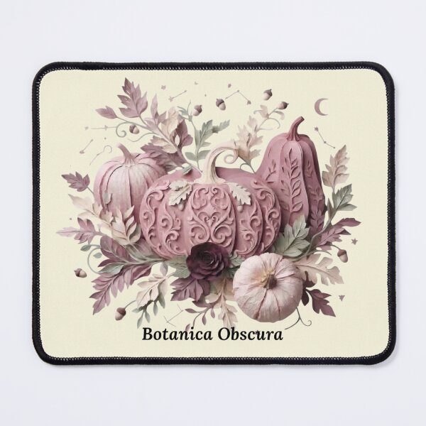 Item preview, Cozy Pink Autumn Pumpkin Botanical | Pastel Goth Fall Art by Origins Lines designed and sold by ORIGINS LINES.