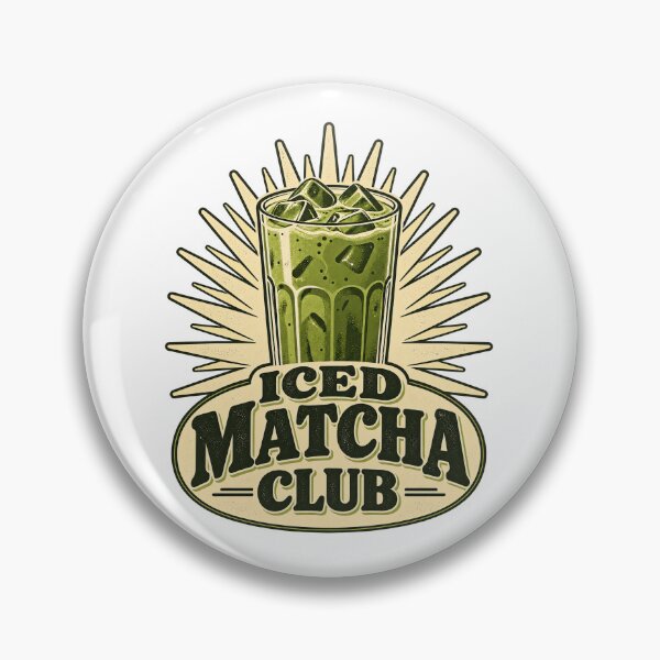 Item preview, Vintage Iced Matcha Club Retro Drink Design designed and sold by urbinet.