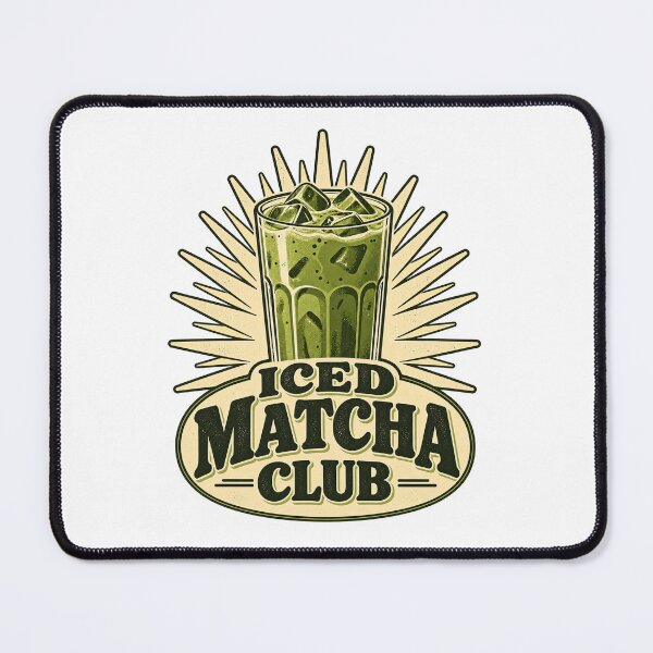 Item preview, Vintage Iced Matcha Club Retro Drink Design designed and sold by urbinet.